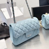 Womens Designer Classic Mini Flap Quilted Bags Lambskin Rect...