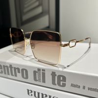2023 Luxur Top Quality Classic Pilot Sunglasses Brand Fashion Moda Menina Mulher Sol Glasses Eyewear Metal Glass Lentes com Box 8386