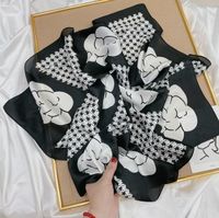 9style Korean Designer Letters Print Silk Scarf Headband for...