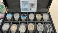 Relógios de luxo de homens Babysbreath Diamond Watch Relógios para homens Top Montre de Luxe Relvo 904L Aço à prova d'água