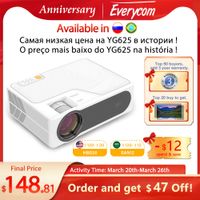Projektoren Everycom YG625 Projektor LED LCD Native 1080p 7000 Lumen Support Bluetooth Full HD USB Video 4K Beamer für Home Cinema Theatre 230320