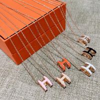 Designer Necklace Alphabet H Pendant Jewelry For Women Fashi...