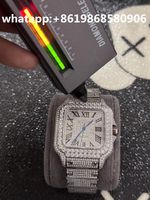 Luxury mass relógios Moissanite Mosang Stone Diamond Watch Revise para homens Top Montre de Luxe Wristwatch Mechanical Automatic
