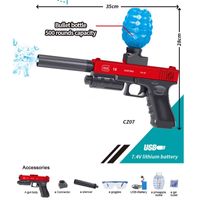 Pistolas de juguete de glock gel de agua eléctrica pistola airsoft pistola neumática a alta velocidad disparando salpicaduras de bola de salpicaduras para adultos CS CS