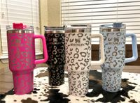 with Logo leopard print Stanley quencher 40oz tumblers handl...