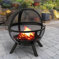 US Stock Outdoor Garden Patio BBQ Grills Warm Winter Fire Pit Fire Basket BDSPGIFTAQ