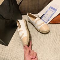 Lüks Tasarımcı Ayakkabı Üst Moda Denim Sapatos Espadrilles Saman Balıkçı Düz ​​Topuklu Ayakkabı Tembel Zapatos Mujer Sıradan Karikatür Keten Kanal