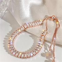 Lleno de pulsera de tenis de diez rhinestone para mujeres diseñador de lujo de lujo de lujo pulseras ajustables regalo de joyas