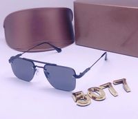 Luxury Fashion Classic 5077 Sonnenbrille für Männer Metall Square Gold Rahmen UV400 Unisex Designer Vintage Style Haltung Sonnenbrille Schutz Brillen mit Box
