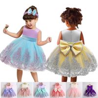 Bebek kız elbise orta çocuk prenses elbise dantel kontrast rengi 2023 İlkbahar Yaz etek elbise çocuk kıyafetleri 0-7t 27 stil