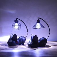 Objets décoratifs Figurines Résine de bureau lampe Gigi Cat Night Light Kid