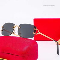 Designer-rote Sonnenbrille für Damen, Herren, Sonnenbrille, modisch, klassisch, randlos, goldfarbener Metallrahmen, Warenkorb, Brille, Schutzbrille, Outdoor, Strand, mehrere, fashionbelt006