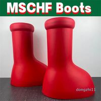 جديد MSCHF Men Women Rain Boots Designer Big Red Boot Knee Mens Rubber Platform Brown