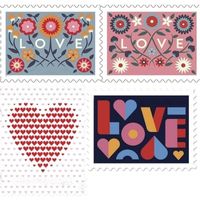 Adhesive Stickers Rate 2023 Love Theme Sheet Of 20 1St Class...