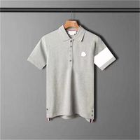 Erkek polos gömlekleri gündelik yaz tişört tees tasarımcısı polo boyun çizgili kısa kollu teestops m-4xl