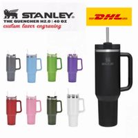 DHL With Logo Stanly 40oz Mug Tumblers With Handle Insulated...