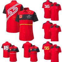 2023 Nuova camicia F1 Formula 1 Red Team Polo Shirts Racing Driver T-shirt T-shirt Sagni a maniche corte maschile da uomo Custom