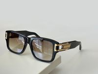 Gold Black Brown Gradient Square Sunglasses for Men Sun Glas...