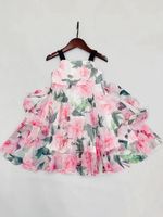 Filles robes de fleurs 2023 chaudes 2-10 ans bébé filles suspension robe bowtie kid kid tutu robe for farty enfants vêtements en gros de haute qualité