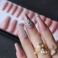 Gelish Diamond Manicure Chanel LV Gucci Instock Fake Nails Rhinestone Press  On Artificial Nails