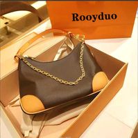 Rooyduo Size 27x19x11cm luxury Brown flower Womens Shoulder ...