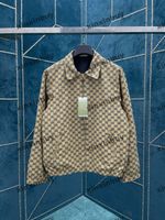 Xinxinbuy Männer Designerjacke 23SS reversible Jacken Jacquard Stoff Langarm Baumwolle Frauen Khaki 302141 S-2xl