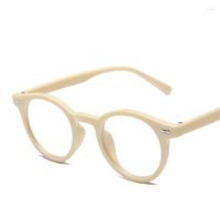 Sunglasses Rivet Round Eyeglasses Frame Women Men Transparen...