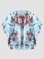 Outerwear Finjani Floral Print Batwing Sleeve Chiffon Kimono...