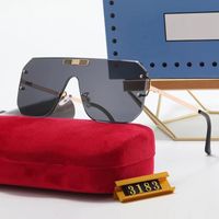 Óculos de sol designers de luxo óculos protetores Eyewear Pilot Pilot Design UV380 Design de alfabetos de óculos de sol Driving Travel Wear Sun Glasses Caixa muito boa