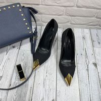 Sandali di moda pennello in pelle slingback pompe da 7-9 cm con tacchi alti estivi da donna casual scarpe pantofole