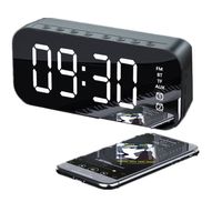A18 Mirror Alarm Clock Bluetooth Speaker FM Radio Support TF...