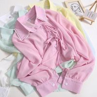 Women' s Blouses Korejepo French Sweet Top Age Reducing ...