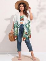 Tracksuits Finjani Tropical Print Kimono Cardigan & Crop...