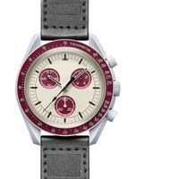 Moon Watch Designer Watches Misión biocerámica de alta calidad a Mercurio popular Montre de Luxe 42 mm Quarz Movimiento cronógrafo Mens Watch Green Black SB043 C23