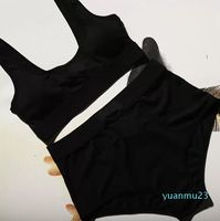 Sexy Split Swimsuit Knitt Solid Color Sports Spetwears de cintura alta Traje de baño Summer Sling Natación Blanca 0121