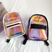 Okul çantaları moda pvc şeffaf sırt çantası kişilik sırt çantası omuzlar için kadınlar için kızlar kitaplar çanta seyahat sırt çantası