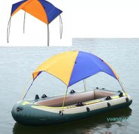 2-4 Persona Barco inflable Kayak Rowing Boat Towning Anti-UV Sun Shade Shade Cover Cubierta de pesca 64