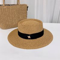 디자이너 버킷 모자 작은 꿀벌 넓은 챙 모자 럭셔리 편지 디자이너 태양 보호 여성 여름 스플 라이스 투명 모자 캐주얼 거리 패션 모자
