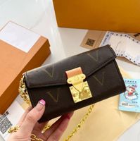 Designer-Taschenkäufe Designer-Damenhandtasche Minitasche aus Leder mit Kette Minitasche mit geometrischer Klappe, verziert mit Geschenkbox