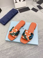 2023 designer Women Slippers Leather Embroidered Print Flat ...