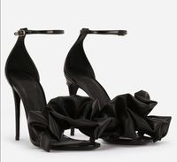 Уровня с кожаной обувь Kiera Sandals High Heels с плиссированной лодыжкой для лука сандаловая вечеринка Свадьба на золото.