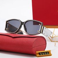 Luxus-Sonnenbrille Fashion Diamonded Design für Damen Herren Designer-Sonnenbrille 6 Farbe Adumbral