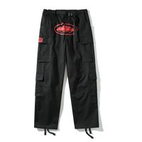 High Street Multi-pochets Pantalons de cargaison décontractés pour hommes Sortie lâche surdimension