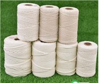 Natural Beige Macrame Cotton Rope 4mm X 100m Durable Twisted