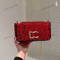 Luxury Brand Sequins Evening Bags Fashion Chain Shoulder Cro...