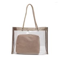 Sacchetti da sera estate spalla trasparente borsa femmina borsette di grande capacità e borse maniglia top in PVC Fashion Womens