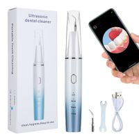 Otro limpiador de dientes eléctricos dentales ultrasónicos de higiene oral, blanqueador de dientes domésticos 4 modos con manchas LED Tartar Remover 230503