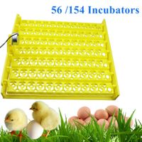 Suprimentos 56/154 ovos incubador pombo frango pato ovos de pássaro incubatória incubadores automáticos 220V Bandejas de incubador com motor