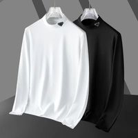 Designer capuz de mangas compridas camiseta masculina moleto