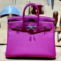 Tas Hermes Birkin 20Cm Togo Leather BK-25 Semi Platinum (Kode